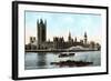 The Houses of Parliament, Westminster, London, Early 20th Century-null-Framed Giclee Print