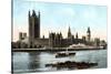 The Houses of Parliament, Westminster, London, Early 20th Century-null-Stretched Canvas