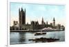 The Houses of Parliament, Westminster, London, Early 20th Century-null-Framed Giclee Print