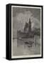 The Houses of Parliament, Westminster-Charles Auguste Loye-Framed Stretched Canvas