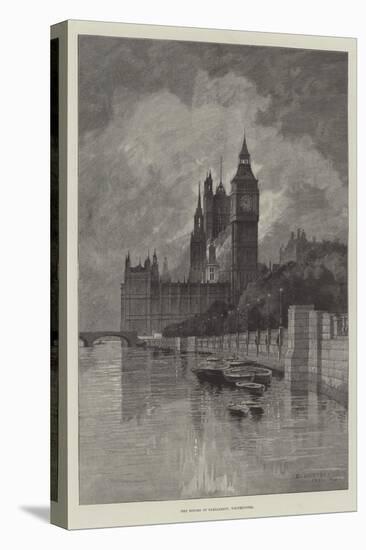 The Houses of Parliament, Westminster-Charles Auguste Loye-Stretched Canvas