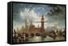 The Houses of Parliament-John Macvicar Anderson-Framed Stretched Canvas