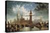 The Houses of Parliament-John Macvicar Anderson-Stretched Canvas