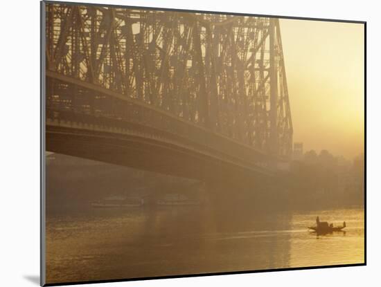 The Howrah Bridge Over the Hugli River, Calcutta, West Bengal, India-Duncan Maxwell-Mounted Photographic Print