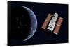 The Hubble Space Telescope in Earth Orbit-null-Framed Stretched Canvas