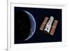 The Hubble Space Telescope in Earth Orbit-null-Framed Art Print