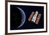 The Hubble Space Telescope in Earth Orbit-null-Framed Art Print