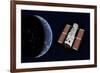 The Hubble Space Telescope in Earth Orbit-null-Framed Art Print