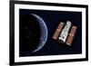 The Hubble Space Telescope in Earth Orbit-null-Framed Art Print