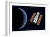 The Hubble Space Telescope in Earth Orbit-null-Framed Art Print