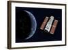 The Hubble Space Telescope in Earth Orbit-null-Framed Art Print