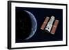 The Hubble Space Telescope in Earth Orbit-null-Framed Art Print