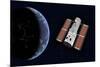 The Hubble Space Telescope in Earth Orbit-null-Mounted Premium Giclee Print