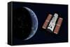 The Hubble Space Telescope in Earth Orbit-null-Framed Stretched Canvas