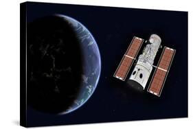 The Hubble Space Telescope in Earth Orbit-null-Stretched Canvas