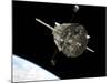 The Hubble Space Telescope in Orbit Above Earth-null-Mounted Photographic Print