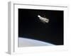 The Hubble Space Telescope in Orbit Above Earth-null-Framed Photographic Print