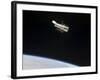 The Hubble Space Telescope in Orbit Above Earth-null-Framed Photographic Print