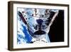 The Hubble Space Telescope Orbiting the Earth, C1990S-null-Framed Photographic Print