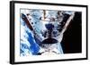 The Hubble Space Telescope Orbiting the Earth, C1990S-null-Framed Photographic Print