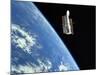 The Hubble Space Telescope with a Blue Earth in the Background-Stocktrek Images-Mounted Photographic Print