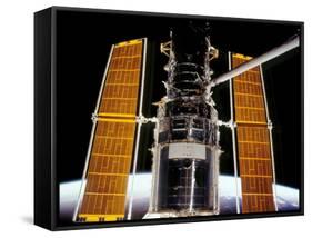 The Hubble Space Telescope-Stocktrek Images-Framed Stretched Canvas
