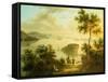 The Hudson River, American School, 19th Century-null-Framed Stretched Canvas