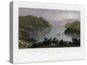 The Hudson River as Seen from West Point, USA, 1837-R Wallis-Stretched Canvas