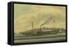 The Hudson River Steamboat, 'Clermont', C.1858-Richard Varick De Witt-Framed Stretched Canvas