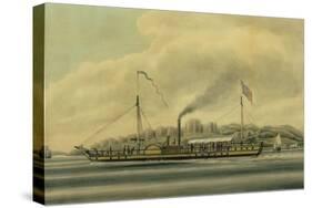 The Hudson River Steamboat, 'Clermont', C.1858-Richard Varick De Witt-Stretched Canvas