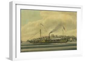 The Hudson River Steamboat, 'Clermont', C.1858-Richard Varick De Witt-Framed Giclee Print