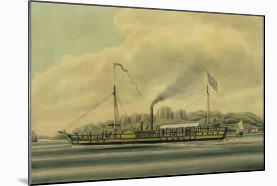 The Hudson River Steamboat, 'Clermont', C.1858-Richard Varick De Witt-Mounted Giclee Print