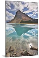 The Huge Rock Of The Triangular Form Is Reflected In Emerald Waters Of Cold Mountain Lake-kavram-Mounted Photographic Print