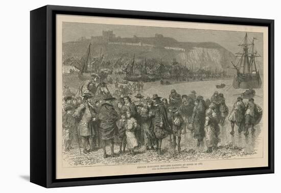 The Huguenots in England: French Huguenot Refugees Landing at Dover in 1685-Godefroy Durand-Framed Stretched Canvas