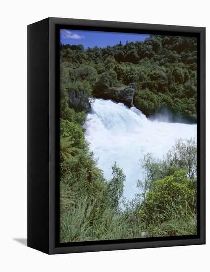 The Huka Falls, Known as Hukanui (Great Body of Spray) in Maori, 10M High, Waikato River-Jeremy Bright-Framed Stretched Canvas