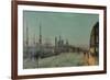 The Hull-Docks by Night-John Atkinson Grimshaw-Framed Giclee Print