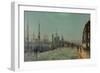 The Hull-Docks by Night-John Atkinson Grimshaw-Framed Giclee Print