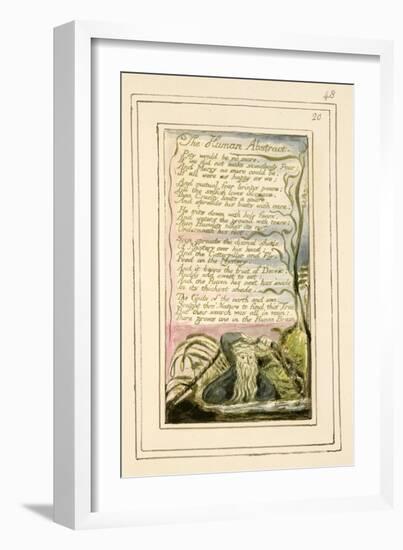 The Human Abstract: Plate 48 from 'Songs of Innocence and of Experience' C.1802-08-William Blake-Framed Giclee Print