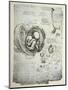 The Human Foetus in the Womb, Facsimile Copy-Leonardo da Vinci-Mounted Premium Giclee Print