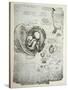 The Human Foetus in the Womb, Facsimile Copy-Leonardo da Vinci-Stretched Canvas