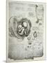 The Human Foetus in the Womb, Facsimile Copy-Leonardo da Vinci-Mounted Giclee Print