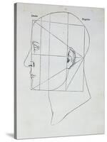 The Human Head, Illustration for 'Divina Proportione'-Leonardo da Vinci-Stretched Canvas