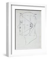 The Human Head, Illustration for 'Divina Proportione'-Leonardo da Vinci-Framed Giclee Print