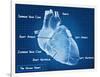 The Human Heart Blueprint-Digital Storm-Framed Art Print