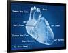The Human Heart Blueprint-Digital Storm-Framed Art Print
