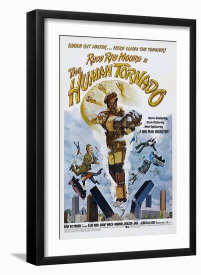 THE HUMAN TORNADO, US poster, Rudy Ray Moore, 1976-null-Framed Art Print