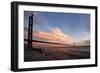 The Humber Bridge at Dusk, East Riding of Yorkshire, Yorkshire, England, United Kingdom, Europe-Mark Sunderland-Framed Photographic Print