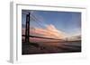 The Humber Bridge at Dusk, East Riding of Yorkshire, Yorkshire, England, United Kingdom, Europe-Mark Sunderland-Framed Photographic Print