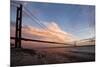 The Humber Bridge at Dusk, East Riding of Yorkshire, Yorkshire, England, United Kingdom, Europe-Mark Sunderland-Mounted Photographic Print