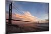 The Humber Bridge at Dusk, East Riding of Yorkshire, Yorkshire, England, United Kingdom, Europe-Mark Sunderland-Mounted Photographic Print